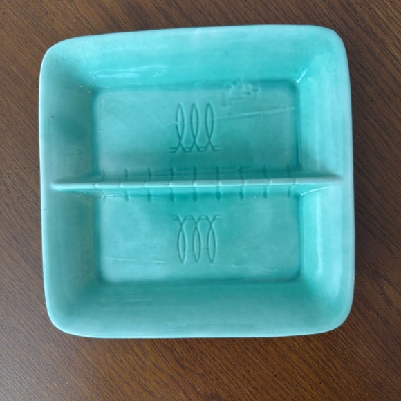 Stangl Pottery Green Ceramic Divided Dish - Picture 1 of 2